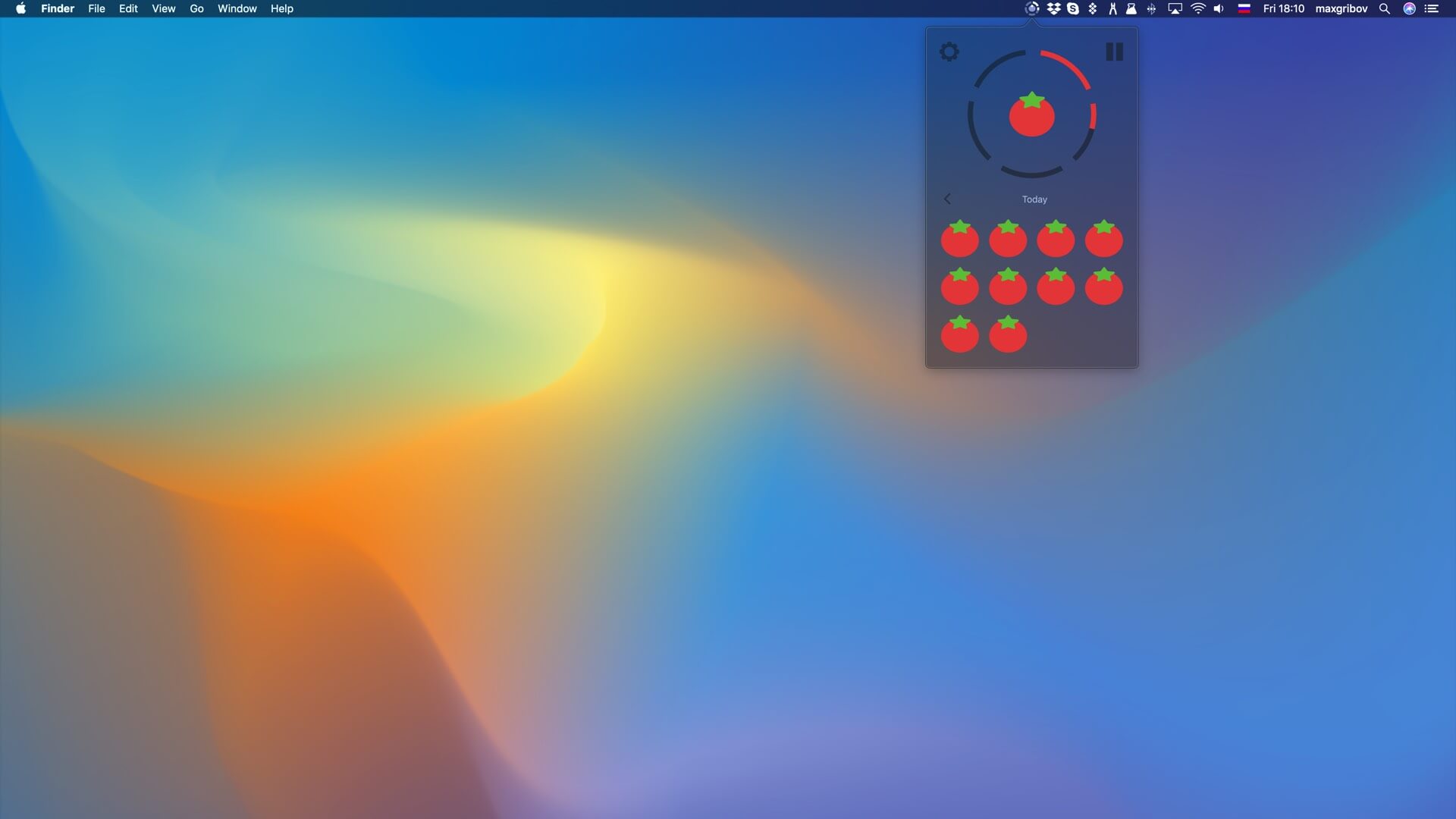 Pomo Timer - main window